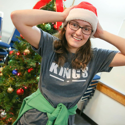A student leader during Christmas.