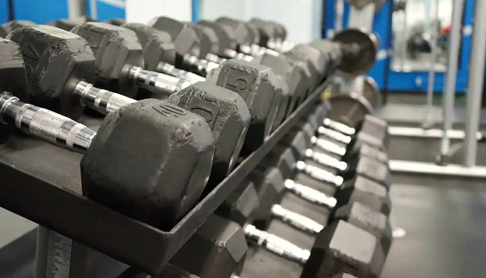 Work on strength training with a full range of weight options.