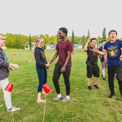 Students at the Fall Retreat.