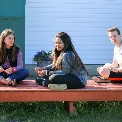 Students at the Fall Retreat.