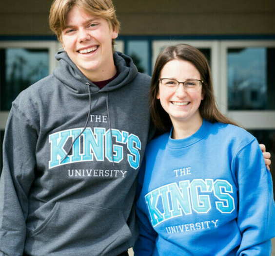 Student's wearing hoodies from King's online shop.