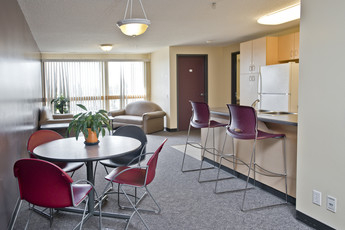 Stay in one of 18 apartments at King's which include 6 single bedrooms, kitchen and 2 bathrooms.
