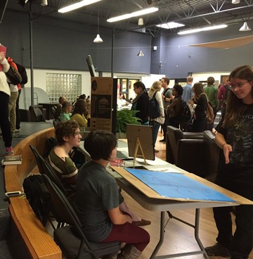Students checking out the Clubs Fair