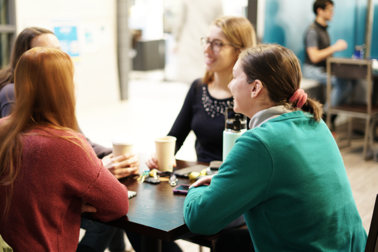 Students at The Level Coffeehouse