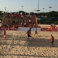 Eagles volleyball player Brendan Vanderlinde competes in Canada Games