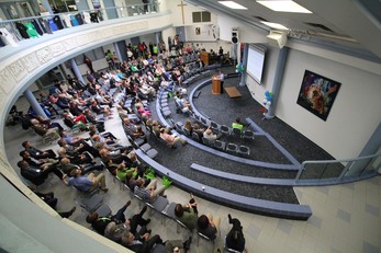 Rent the atrium at King's, a unique spaces that accommodates up to 200 people.