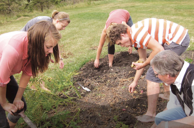 Micah Centre Students gardening