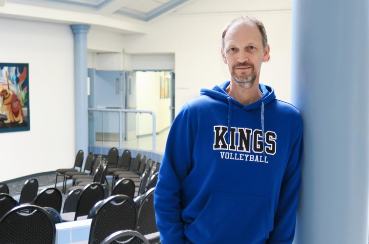 King's men's volleyball coach, Phil Dixon